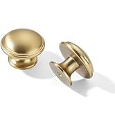 khtumeware 10 Pack Knob Champagne Bronze Cabinet knobs 1-1/4 inch Solid Heavy Duty Tradition Bifo...