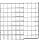 Tebery 2 Pack Heavy-Duty Wire Cooking Rack Baking Racks Fits Half Sheet Pan, Nonstick Baking &amp; Co...