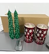 Lezonic Christmas Flameless Candles with Remote, Battery Operated Flickering LED Candles Real Wax...