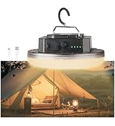 12000mAh (45W) Camping Hanging Tent Light Emergency Power Outage Lantern Home Use 4000LM 3 Modes ...