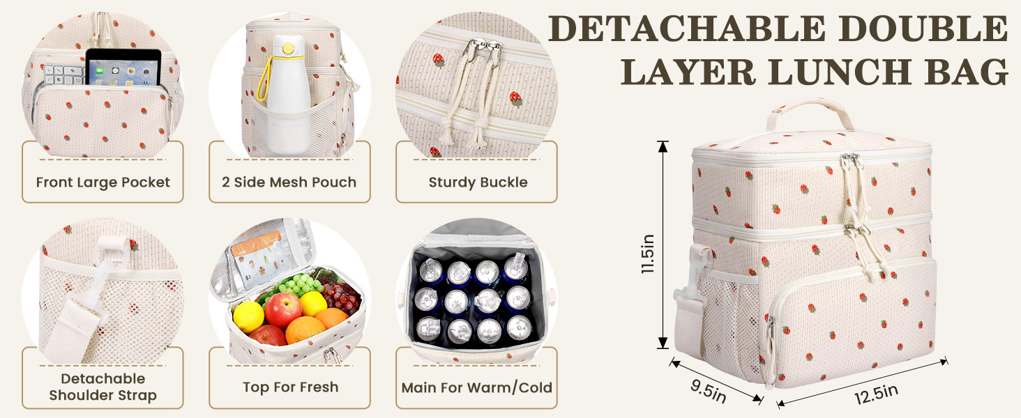 HowFly Corduroy Insulated Lunch Bag