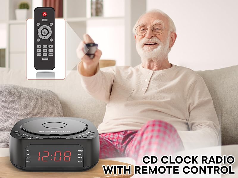 cd alarm clock with remote