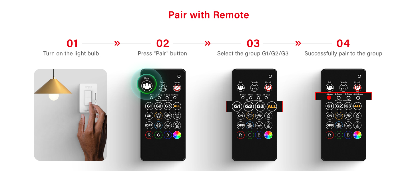 smart light bulbs Pair with remote