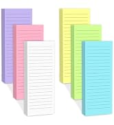 Magnetic Notepads Note Pads for Fridge with Full Magnet Back, 180 Sheets Colored Lined Refrigerat...