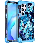 Miqala for Galaxy S23 Ultra 5G Case,Glow in The Dark Three Layer Heavy Duty Shockproof Full Prote...