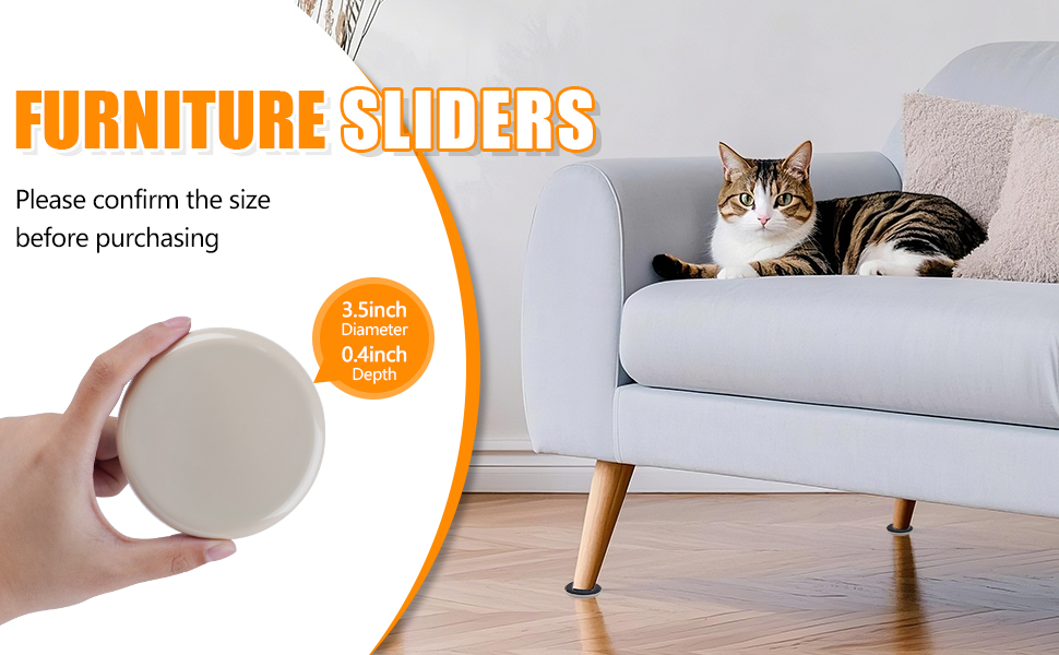 Please confirm the furniture sliders&amp;#39; size before purchasing.
