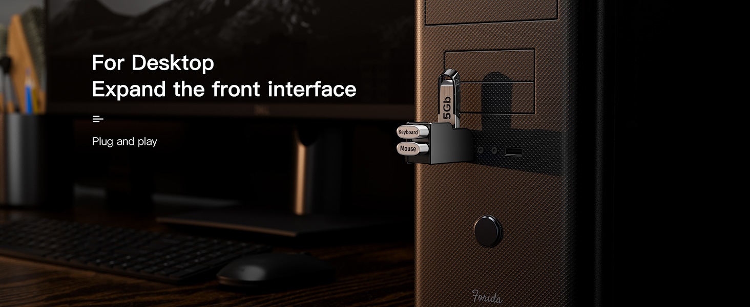 Text reads 'For Desktop Expand the font interface'. Dark interface screenshots showing font selection or typography settings menu with white text on black background.