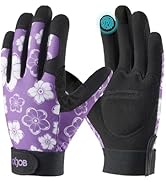 COOLJOB Medium Gardening Work Gloves for Women Ladies, Thorn Proof for Rose Pruning, Cactus Handl...
