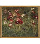 WITCOLOR Framed Canvas Wall Art, 8×10in Vintage Wall Art Decor for Living Room Retro Nature Flora...