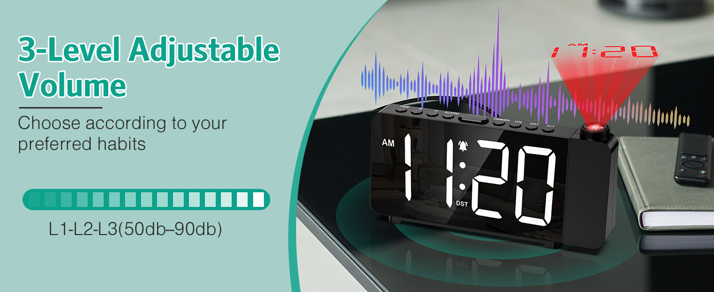 Projection Alarm Clock, Digital Alarm Clock