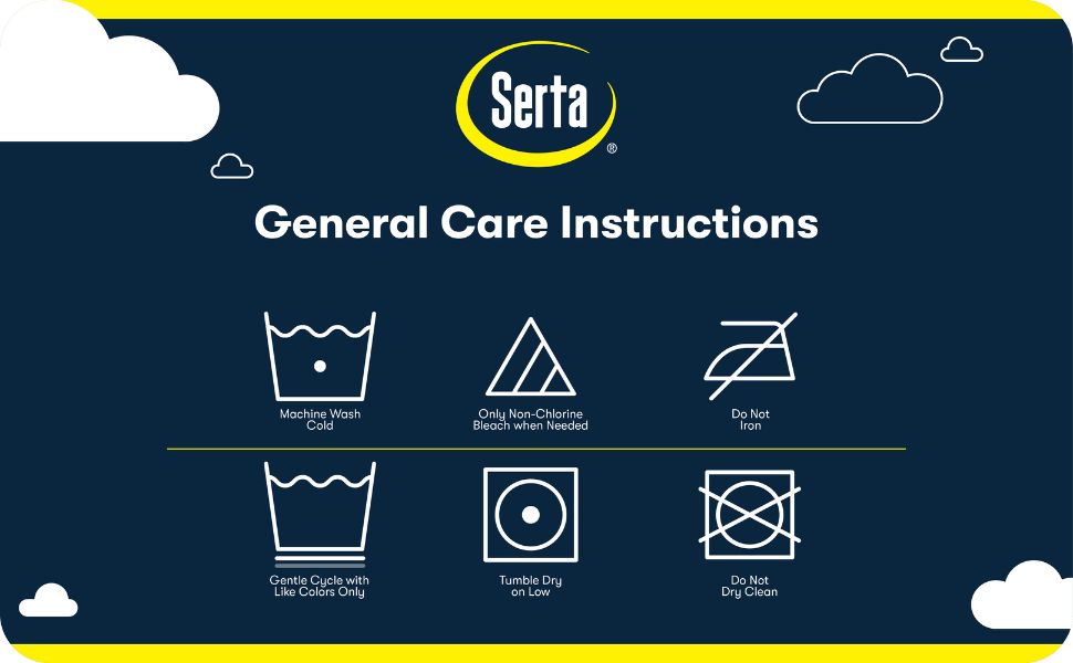 Serta General Care Instructions