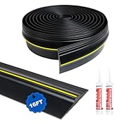 DGSL Universal Garage Threshold Seal Strip with Sealants/Adhesive, 16FT Waterproof Garage Door Bo...