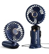 Jancane Handheld Fan, USB Rechargeable Mini Portable Fan with Base, 10H Battery, Strong Wind, Sma...