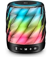 LFS Bluetooth Speaker with Lights, Portable Speaker with Powerful 15W Sound, IPX5 Waterproof, 7 C...