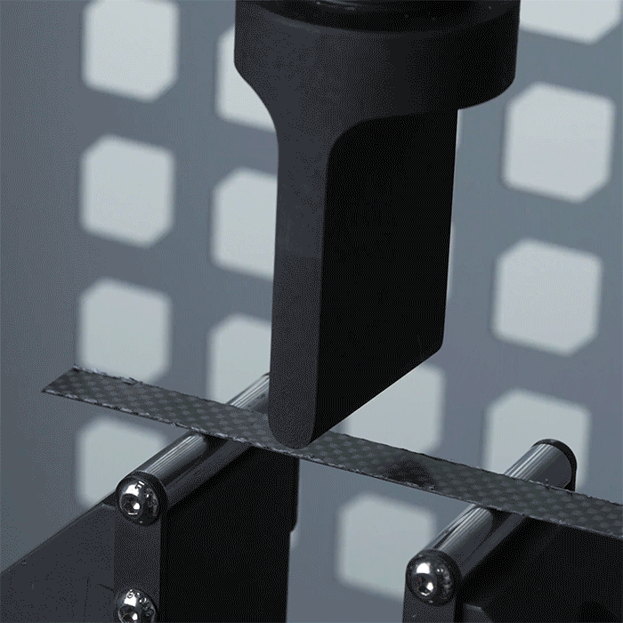 Demonstration showing the strength of carbon fiber compared to other premium mouse materials