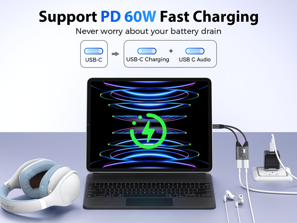 usb c splitter 1 in 2 out