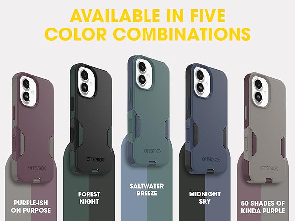 available in five colors