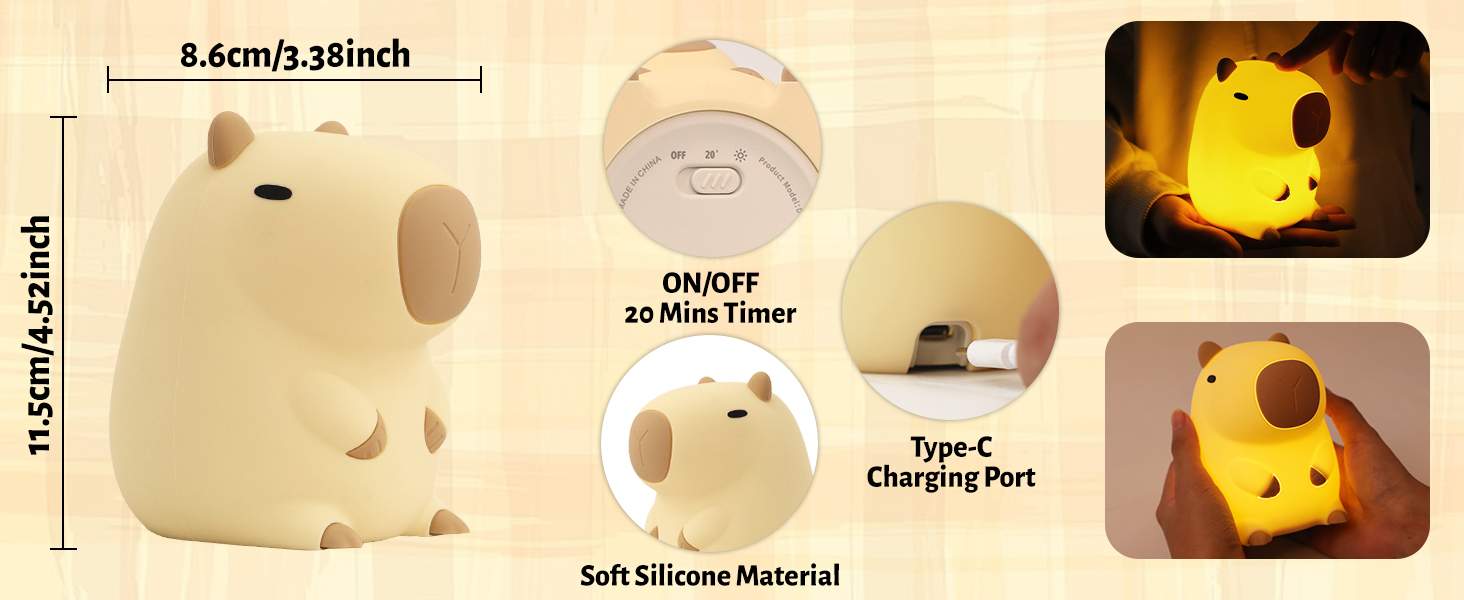 Capybara Silicone Lamp