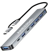AiNEERich USB Hub for Laptop,USB C Hub Multiport Adapter Extended 5 USB Ports,1 Type C Port,USBC ...