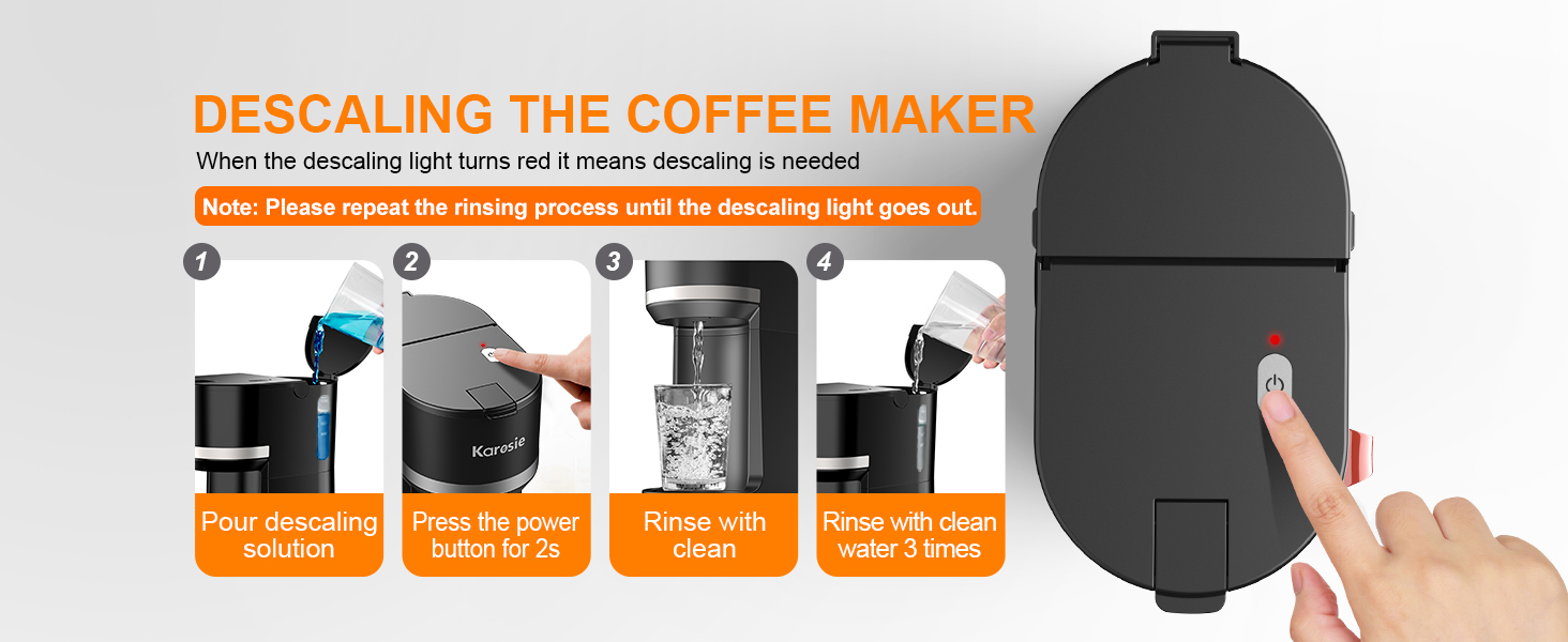 DESCALING THE COFFEE MAKER