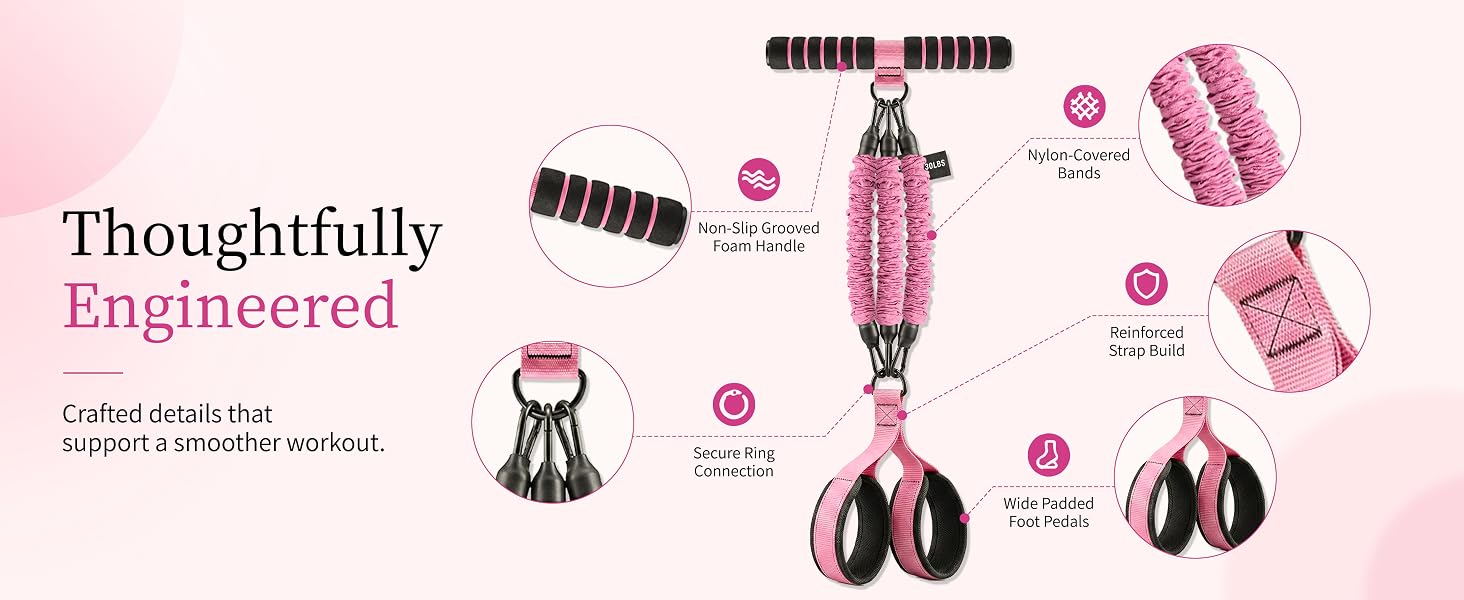 foot resistance bands with handles