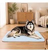 GOLOPET Dog Cooling Mat Ice Breathable Fabric, Solid Silicone Honeycomb Heat Dissipation Structur...