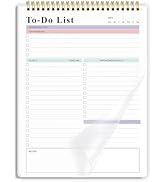To Do List Notepad,Daily To Do List Notebook, (8.5"x 11") Spiral Bound Undated Daily Planning Pad...