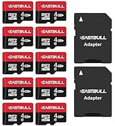 EASTBULL 4GB 10-Pack of Micro SD Card, 4GB SD Cards Pack Full HD Video 90MB/s UHS-I U1 Micro SDHC...