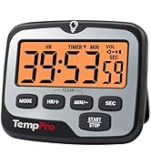 TempPro TM01 Kitchen Timers for Cooking with Count Up Countdown Timer, Digital Timer for Kids Stu...