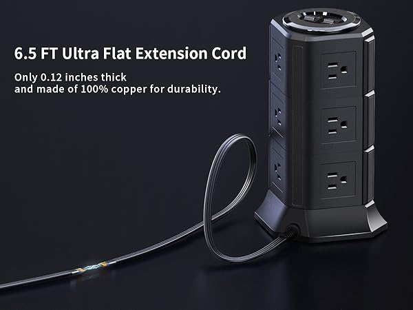 6.5 FT Ultra Flat Extension Cord
