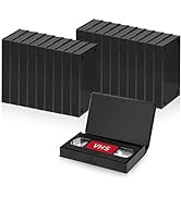 T WaveTree Standard Black VHS Cases, VHS Album Case with Outer Clear Sleeve (20 Pack)