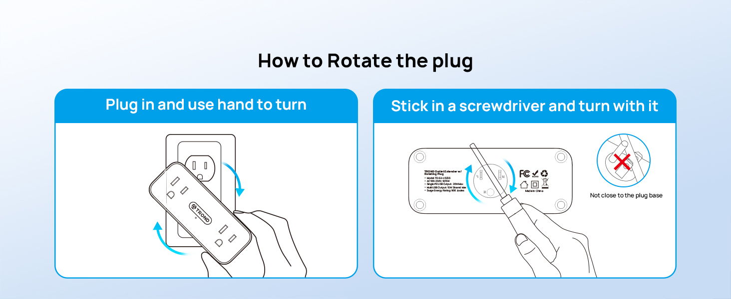 360° swivel 6 plug adapter