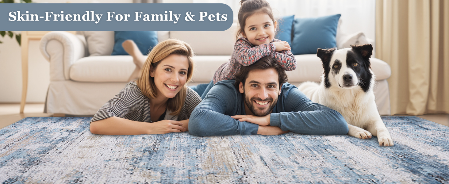 Family and pet-friendly low-pile rugs
