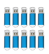 RAOYI 10Pack 1GB 1G USB Flash Drive USB 2.0 Memory Stick Bulk Thumb Drive Pen Drive Blue