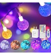 OMIKA Color Changing Indoor String Light USB Plug, 16.5ft 50 LEDs Crystal Globe Fairy Lights with...