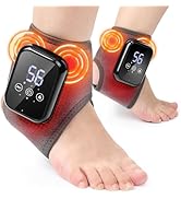 2 Pack Cordless Ankle Massager for Pain Relief, Ankle Heating Pad for Pain, Heated Ankle Massager...