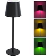 ORALUCE RGB Cordless Table Lamp Rechargeable, LED Battery Operated Desk Lamp with Type-C Charging...