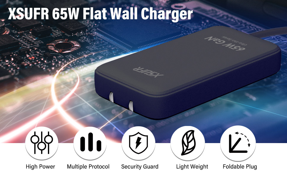 65w flat wall charger