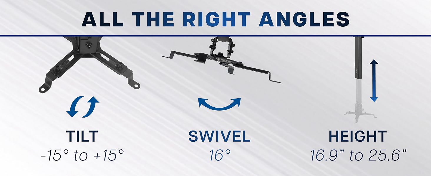 Extending Ceiling Projector Mount, Height Adjustable Projection