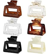 6 Pack Claw Clips, Hair Claw Clips for Women Girls, 2 Inch Small Hair Clips, Medium Rectangle Cla...