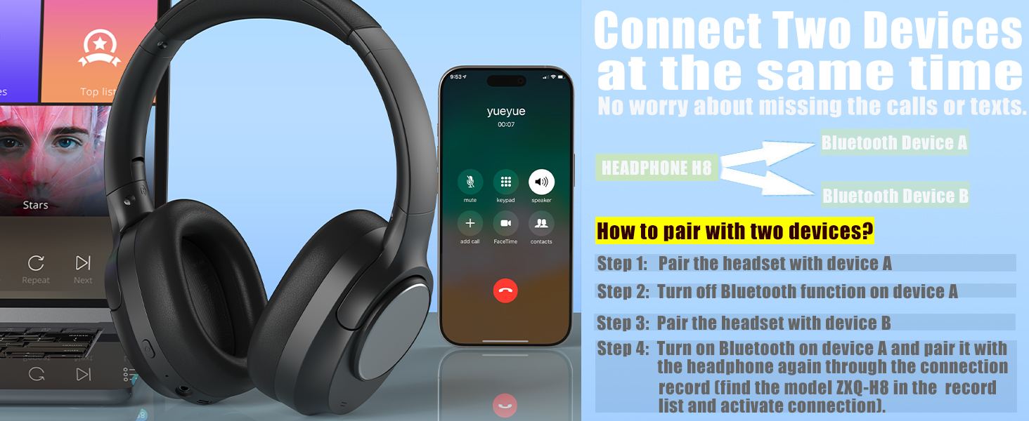 One Headset connecting two devices
