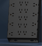 DEPOW Surge Protector Power Strip, 6.5FT Long Flat Plug Extension Cord with 22 AC Outlets (1875W/...