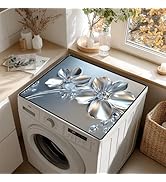 AOHMPT Non-Slip Washer &amp; Dryer Top Cover Mat – Dust-Proof Protector Pad with Multiple Pattern Des...