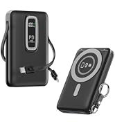 for Magsafe Portable Charger 10000mAh 20W Fast Charging Magnetic Power Bank | Built-in Cables,wit...