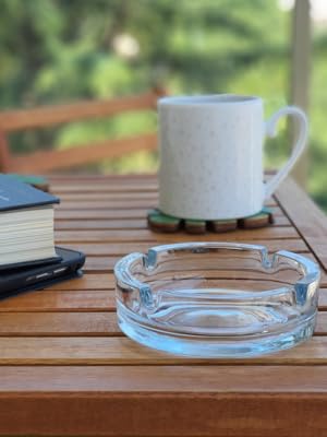 Fargus clear Glass Ashtrays for Cigarettes