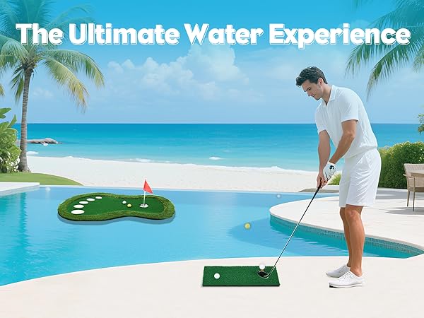 floating golf green