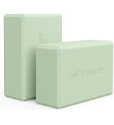 Trideer Yoga Blocks 2 Pack, Soft Non-Slip Foam Blocks with Beveled Edges for Alignment and Stretc...