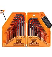 HORUSDY 30-Piece Hex Key Set, Allen Wrench Set Inch/Metric MM(0.7mm-10mm) SAE(0.028"-3/8)