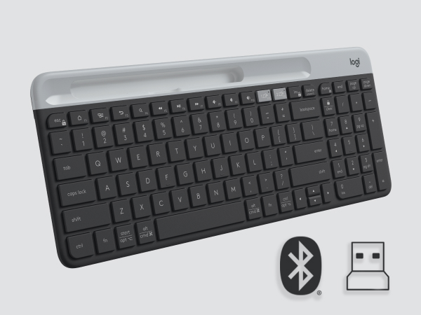 angle zoom on k585 slim wireless tenkeyless graphite keyboard