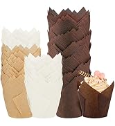 XP-ART 200PCS Tulip Cupcake Liners Parchment Baking Cups Muffin Wrappers Perfect for Birthday Par...